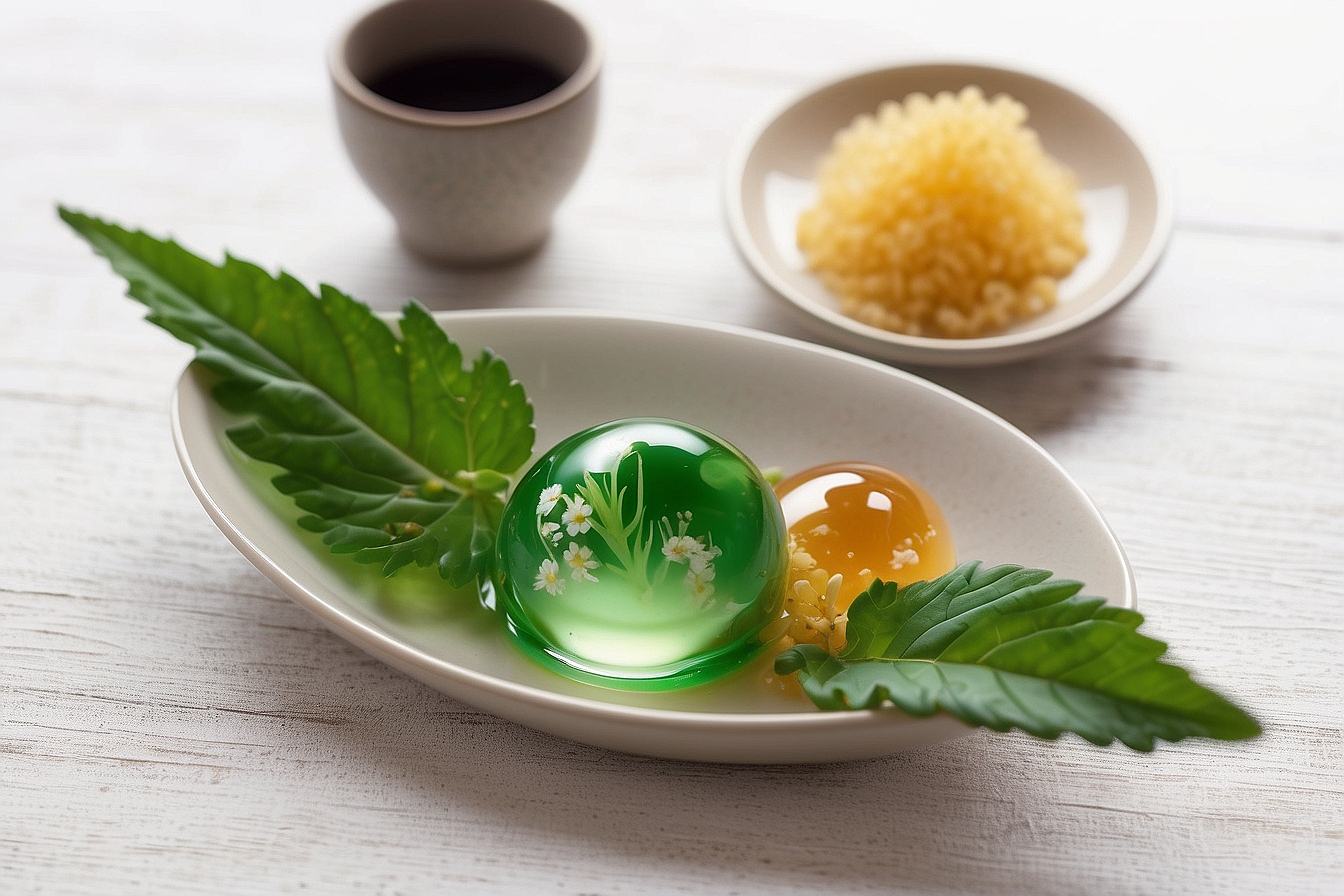 Raindrop cake con agar agar
