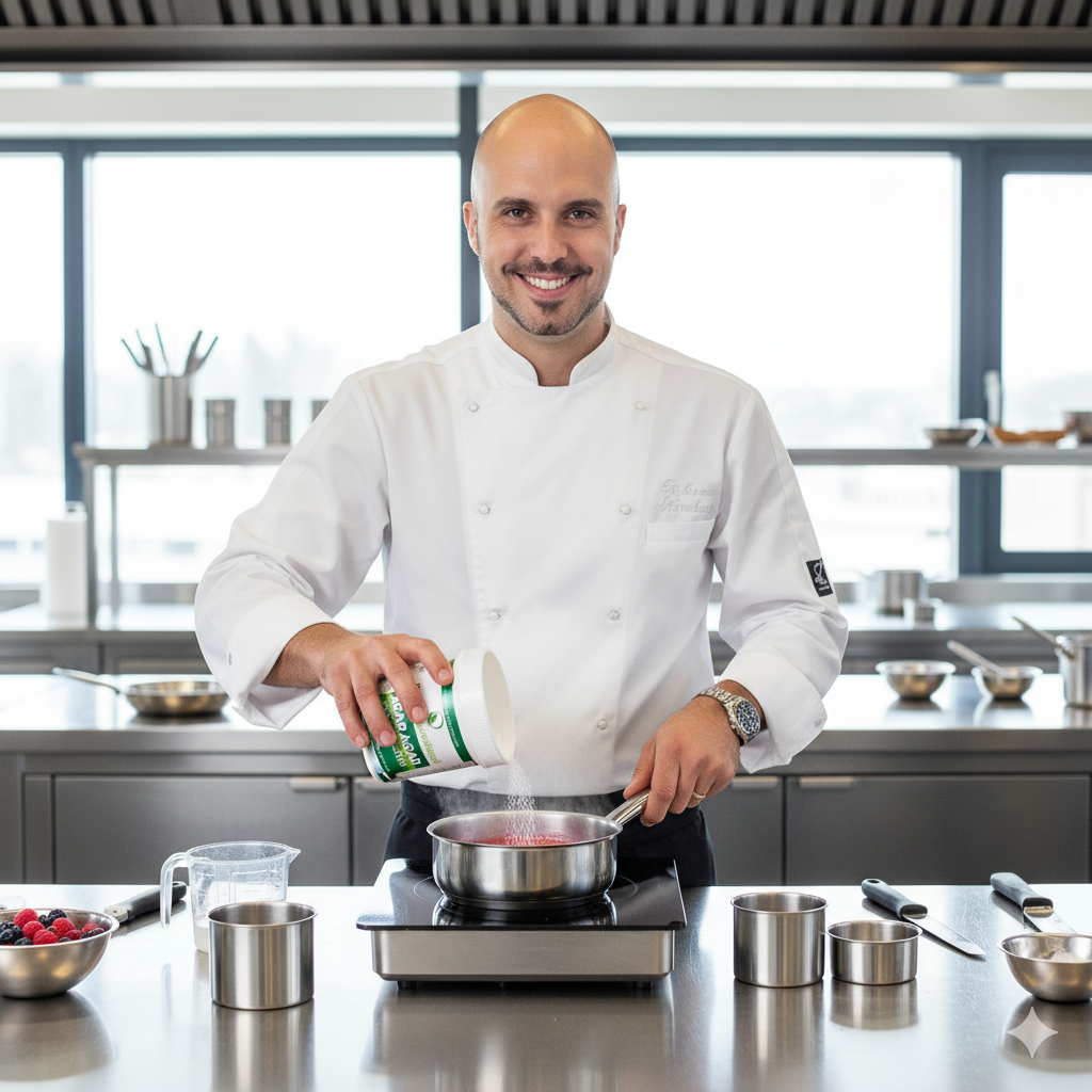 chef Roberto Revel e Agar agar
